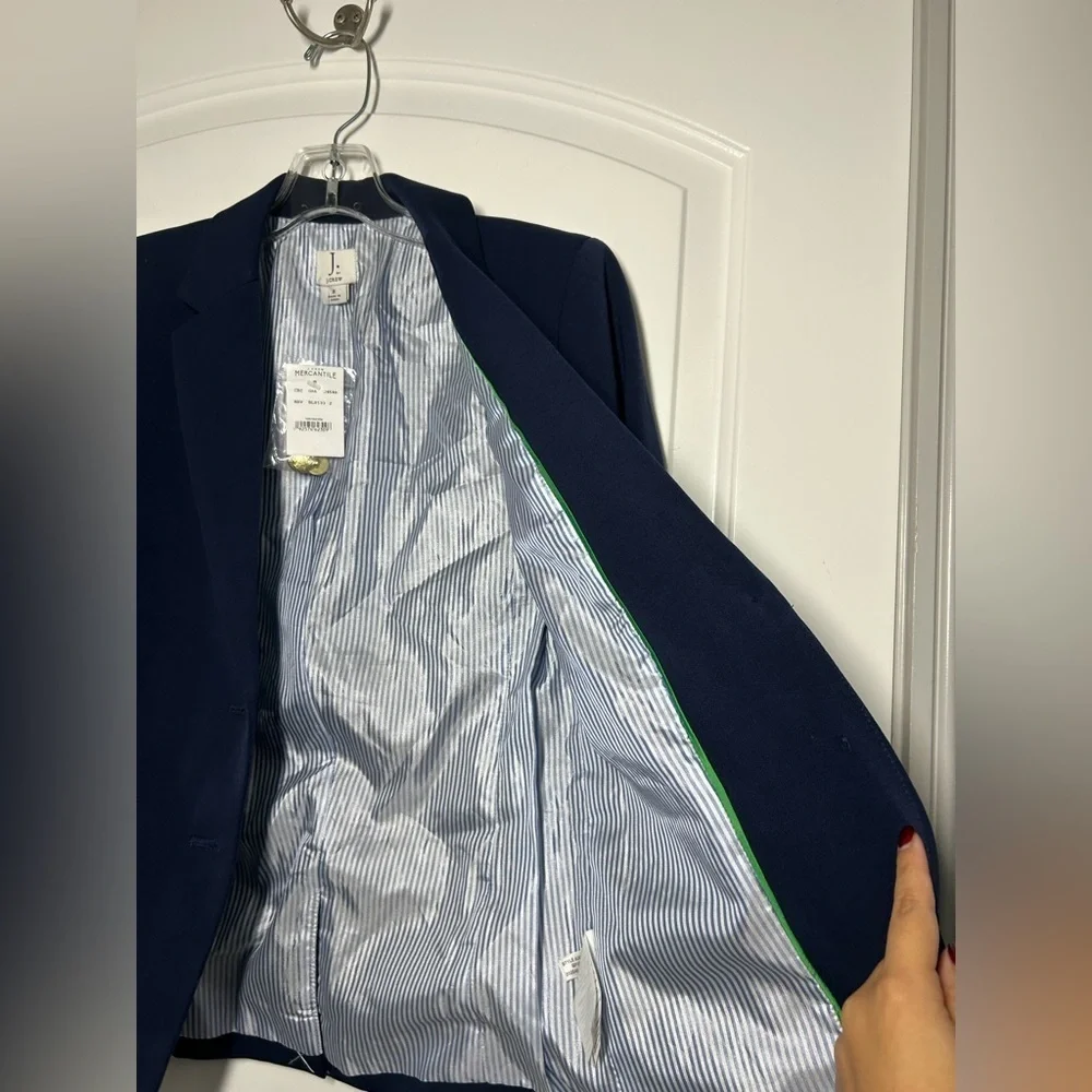 J. Crew Original schoolboy Navy blazer gold button size 2 NWT preppy academia